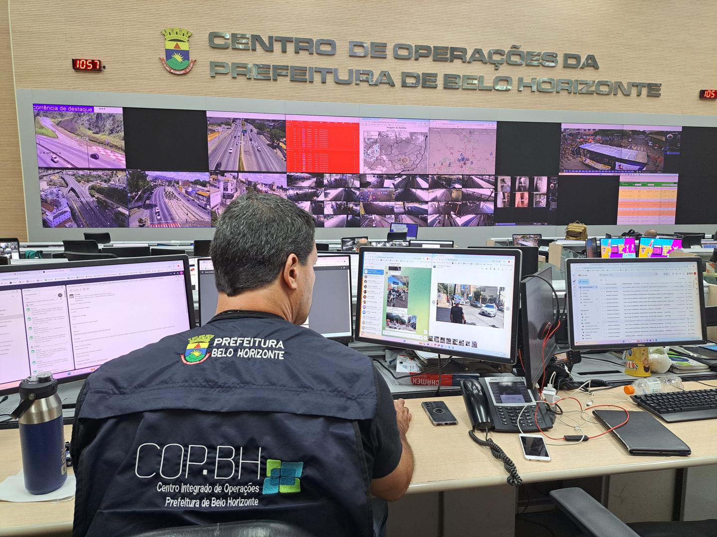 Posto de Comando do COP-BH é ativado para reforçar monitoramento durante o fim de semana de grandes eventos Posto de Comando do COP-BH é ativado para reforçar monitoramento durante o fim de semana de grandes eventos