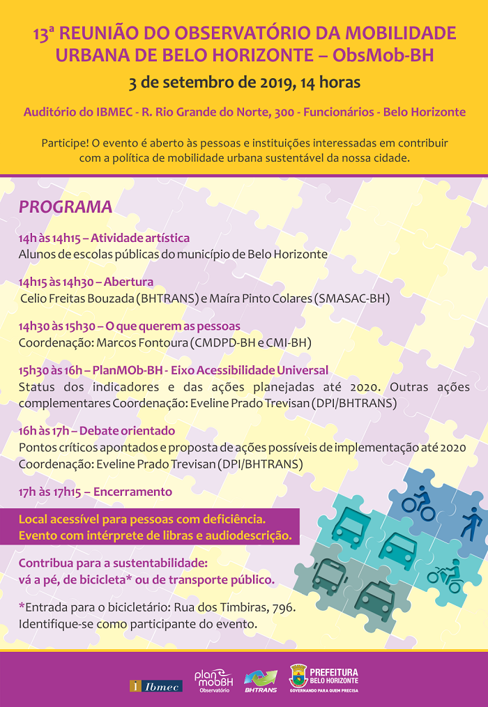III REUNIÃO DO OBSERVATÓRIO DA MOBILIDADE URBANA DE BELO HORIZONTE (OBSMOB-BH)