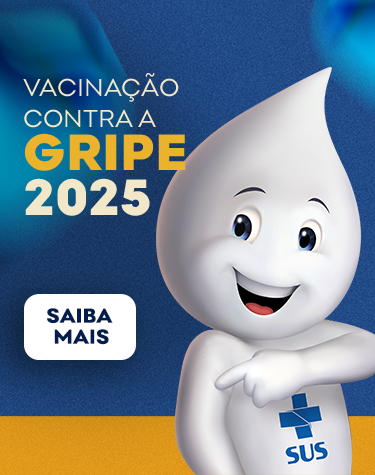 Zé Gotinha mostra vacina no braço