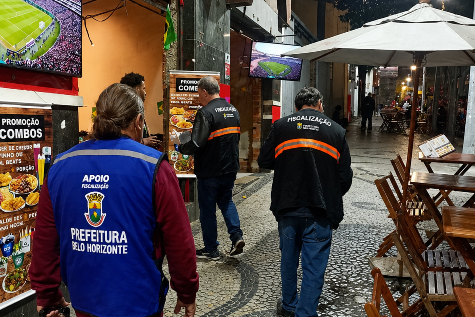 PBH fiscaliza bares da Avenida Amazonas sobre poluição sonora, ocupação de calçadas e regras urbanas