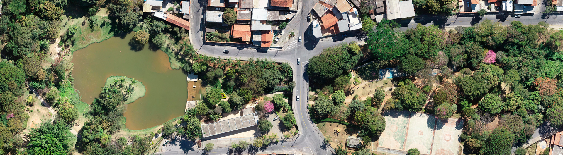Vista aérea do Parque Nossa Senhora da Piedade, localizado na Centralidade Waldomiro Lobo