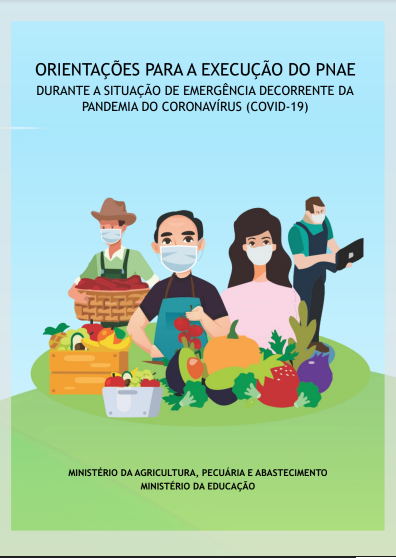 Capa do caderno de orientações do Programa Nacional de Educação Alimentar