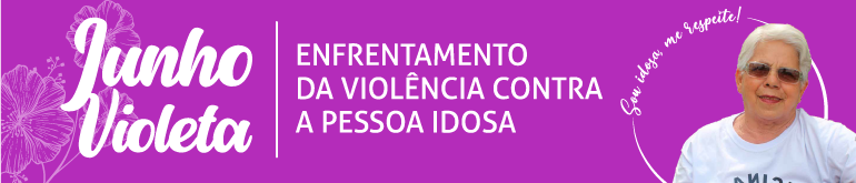 Imagem gráfica com texto Junho Violeta