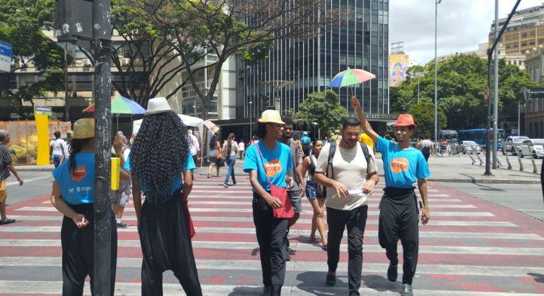 Maio Amarelo: Campanha na Praça 7 alerta sobre atropelamentos