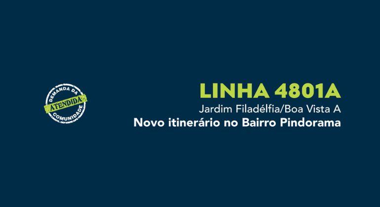  Linha 4801A terá melhorias no itinerário para atender Bairro Pindorama