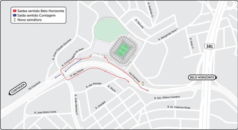 Operação de trânsito para Jogo das Lendas do Galo, na Arena MRV, neste domingo 