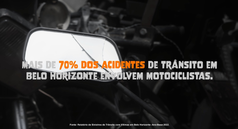 Nova etapa de campanha da PBH com motociclistas reforça prevenção aos acidentes 