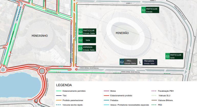 Operação de trânsito para partida de tênis Nadal X Ruud, no Mineirinho Arte de divulgação