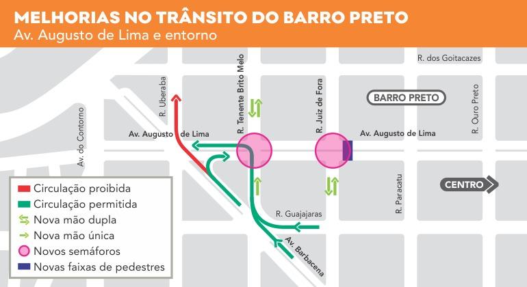 PBH realiza mudanças no trânsito do Barro Preto, nesta terça-feira (31)
