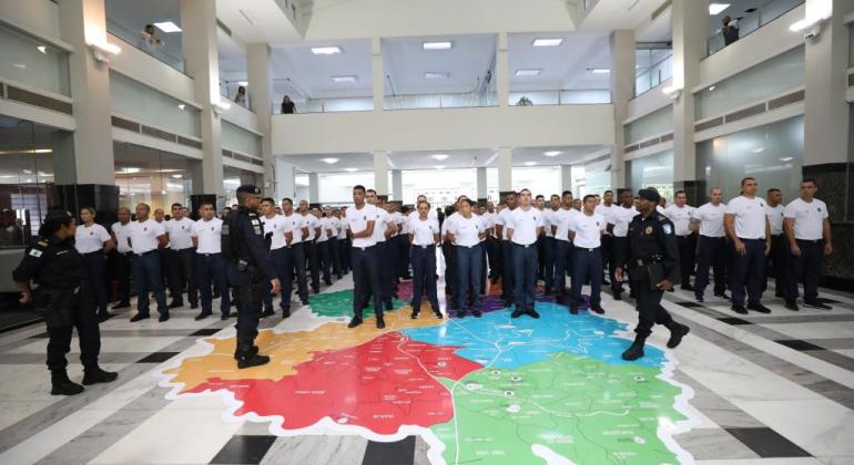 Aprovados em concurso da Guarda Municipal participam de aula inaugural do Curso de Formação de Agentes