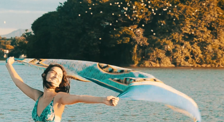 Cine Santa Tereza exibe curta gravado na orla da Pampulha Mulher na orla da Pampulha