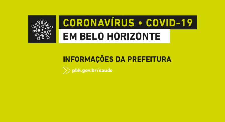 Arte da Prefeitura de Belo Horizonte sobre informações do Coronavirus