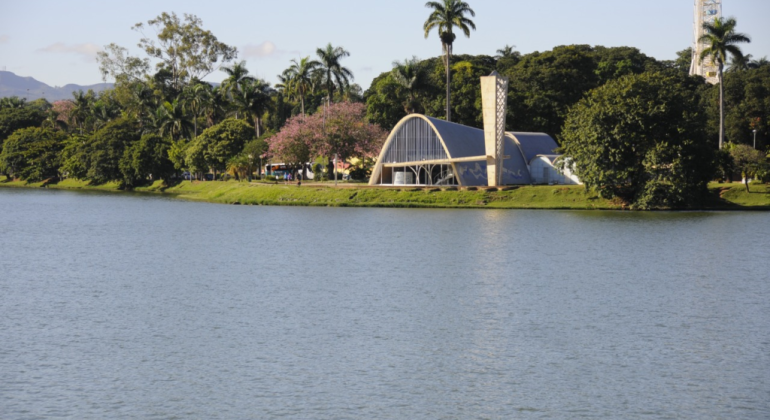 Imagem da Lagoa da Pampulha, em Belo Horizonte