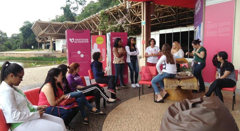 Parque das Mangabeiras recebe exposição “Sentidos do Nascer” Roda de conversa da exposição “Sentidos do Nascer”