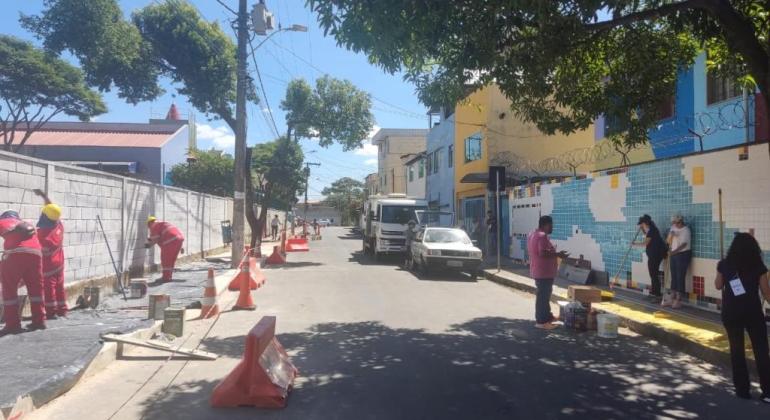 Três escolas municipais da PBH recebem ações de urbanismo tático no São Gabriel