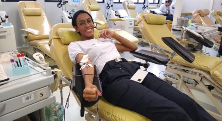 Novos guardas municipais de BH realizam doação de sangue conjunta Novos guardas municipais de BH realizam doação de sangue conjunta