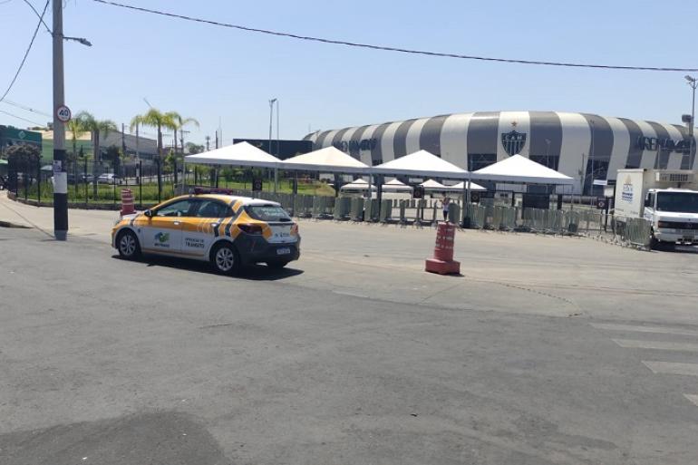 Operação de trânsito para o clássico Atlético x América na Arena MRV, neste domingo (22) 