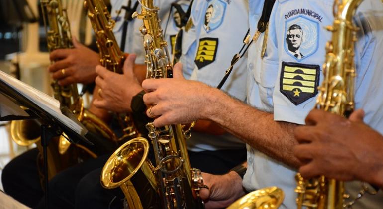 Banda de música da Guarda faz apresentação em evento cultural 