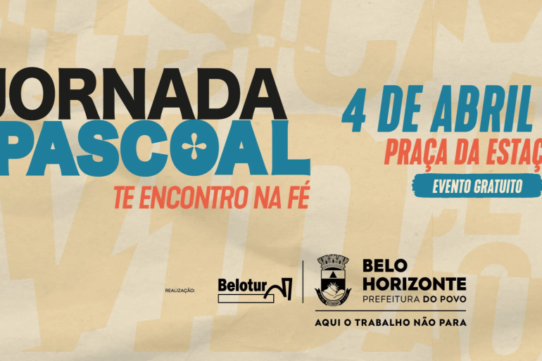 Jornada Pascoal movimenta BH neste sábado com programação de fé e música na Praça da Estação