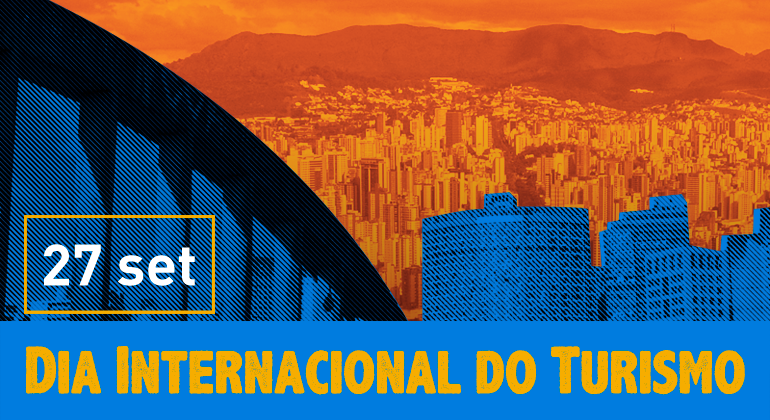 Imagem gráfica com texto "Dia Internacional do Turismo"