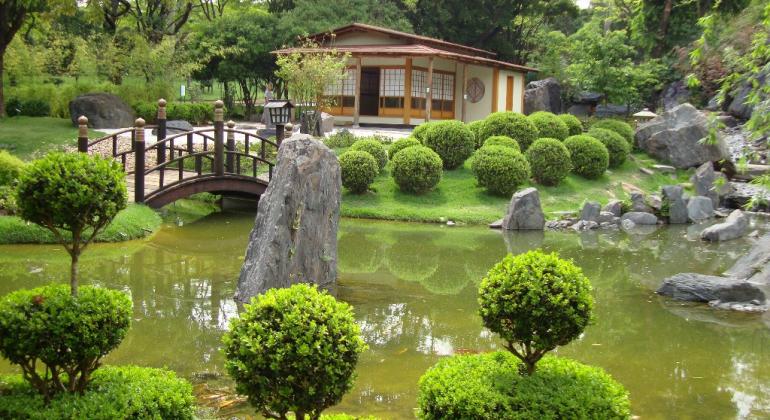 Imagem do Jardim Japonês no Zoológico de Belo Horizonte