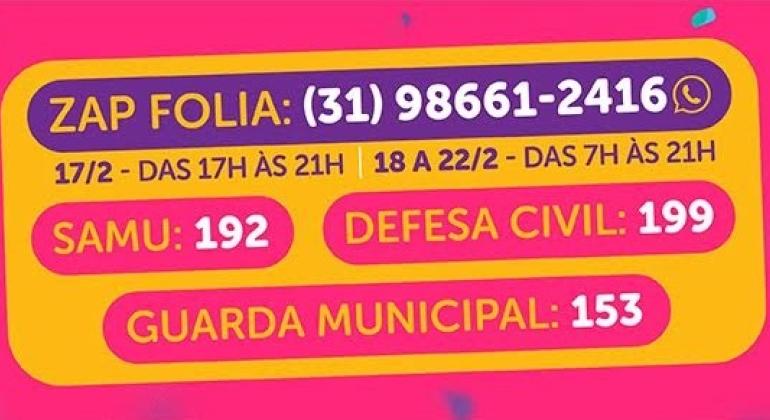 PBH disponibiliza WhatsApp para atender foliões neste carnaval PBH disponibiliza WhatsApp para atender foliões neste carnaval
