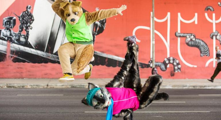 Teatro Marília recebe espetáculo musical infantil “Mexerica” Personagens do espetáculo musical infantil “Mexerica”