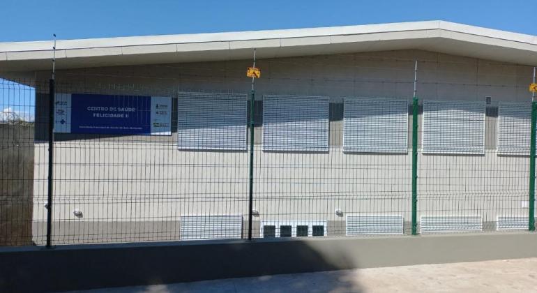Prefeitura entrega nova sede do Centro de Saúde Felicidade II Fachada do Centro de Saúde Felicidade II