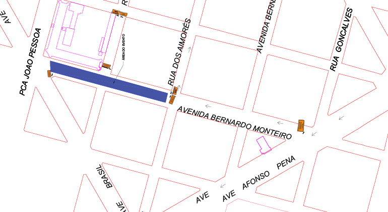 Mapa Gráfico da Avenida Bernardo Monteiro