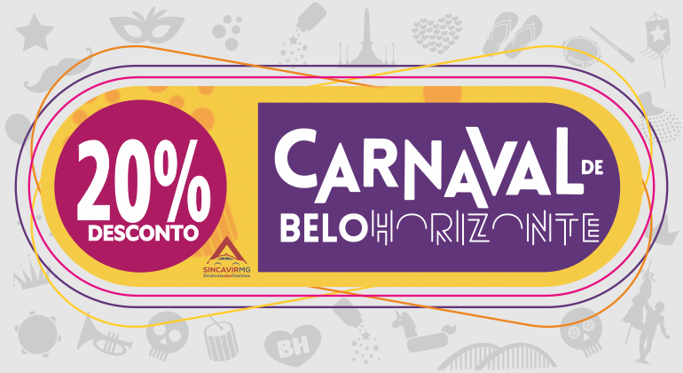 20% de desconto. Carnaval de Belo Horizonte