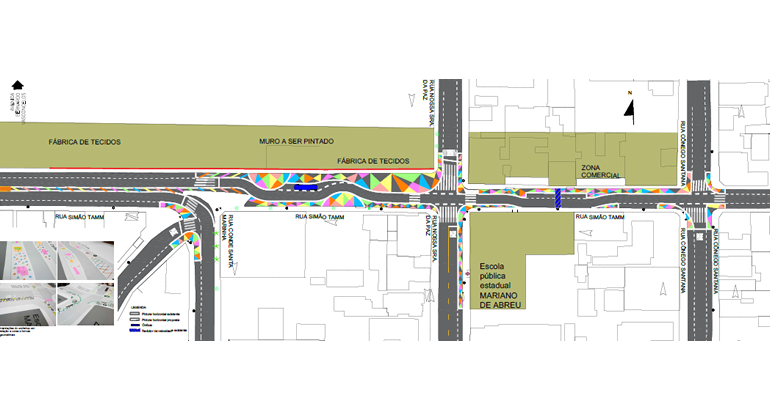 Mapa de intervenção na rua Simão Tamm, no bairro Cachoeirinha, entre os dias 26 e 29/4.