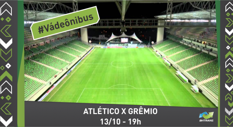 #Vá de ônibus: Atlético x Grêmio, dia 13/10, às 19h. 