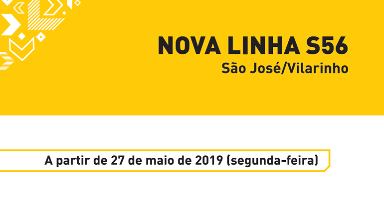 Arte: PBH A partir da segunda-feira, dia 27/5, a BHTrans inicia a operação da linha S56 do Sistema Suplementar. Arte: PBH