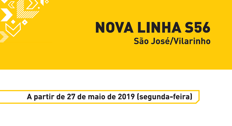 A partir da segunda-feira, dia 27/5, a BHTrans inicia a operação da linha S56 do Sistema Suplementar. Arte: PBH