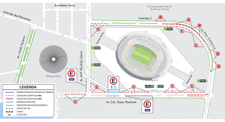 Mapa da operação de trânsito especial para o evento Show Tour Brasil – Nazareth, no domingo, dia/11 3