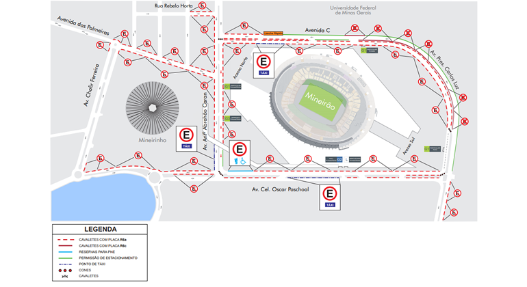 Mapa da operaão de trânsito para evento Buteco do Gustavo – Show Gustavo Lima, que acontece nos dias 19 e 20/10. 