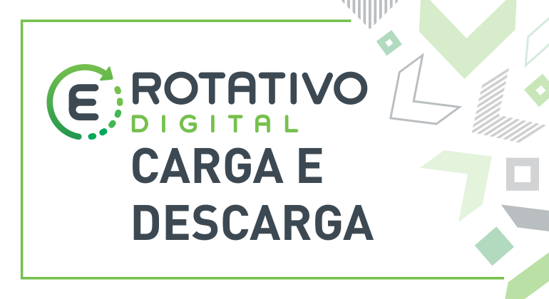 A partir do dia 5/6, as vagas de estacionamento para carga e descarga na Área Central também contarão com o sistema de Rotativo Digital. Arte: PBH Rotativo digital /carga e descarga