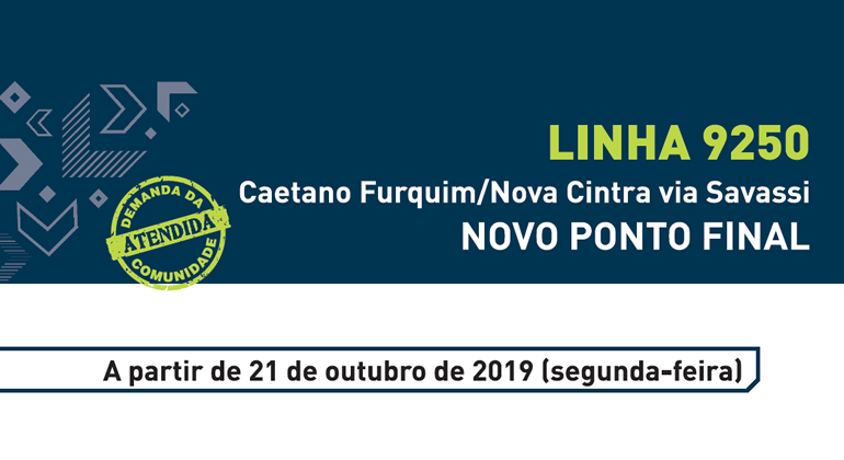 Linha 9250 - Caetano Furquim/Nova Cintra via Savassi