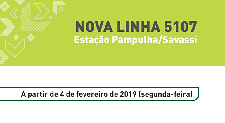 Nova linha 5107. A partir de 4 de fevereiro de 2019 (segunda-feira)