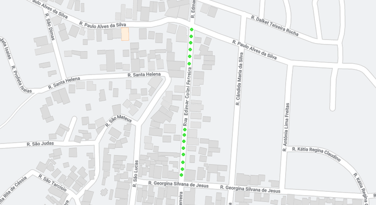 Mapa da interdição da rua Edimar Colini Ferreira, no bairro Mantiqueira, no dia 24/8.