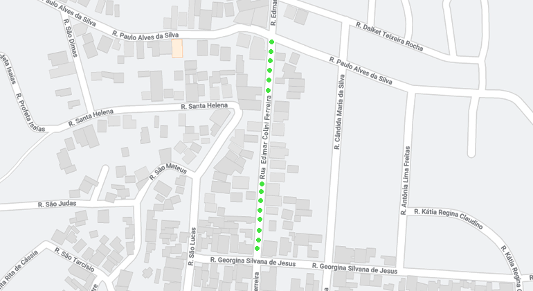 Linha S61 tem itinerário alterado em função de evento na rua Edimar Colini Ferreira, no bairro Mantiqueira, no dia 24/8. Arte: PBH Mapa da interdição da rua Edimar Colini Ferreira, no bairro Mantiqueira, no dia 24/8.