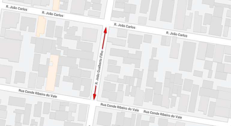 Arte: PBH Mapa de interdição da rua João Gualberto Filho, entre rua João Carlos e rua Conde Ribeiro do Vale, realizada nos dias 12 e 13/7.