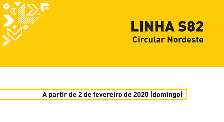 Linha S82: Circular Nordeste. Alteração no atendimento.