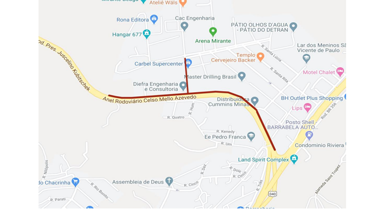 Operação especial no bairro Olhos D’água até 26 de fevereiro Mapa de acesso ao bairro Olhos D'agua