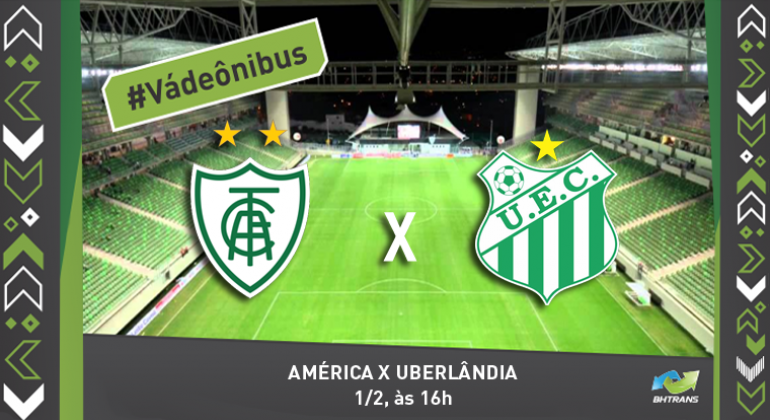 Operação de trânsito e transporte para o jogo América x Uberlândia, dia 1 #Vá de ônibus: América x Uberlândia, 1/2, 16h