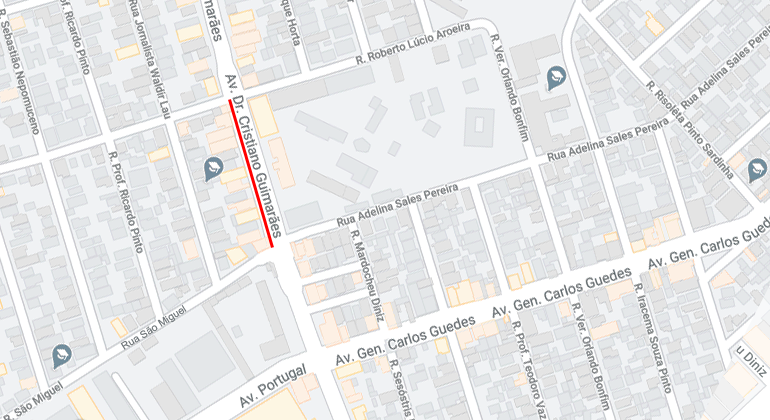 Mapa do bairro Planalto em Belo Horizonte