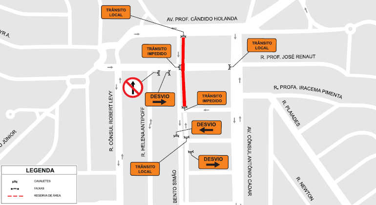BHTrans faz operação de trânsito para o evento BH Cult no bairro São Bento Mapa de desvio no bairo São Bento