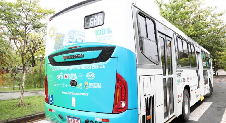 PBH participa de treinamento para implementação de ônibus elétrico Imagem de um ônibus elétrico