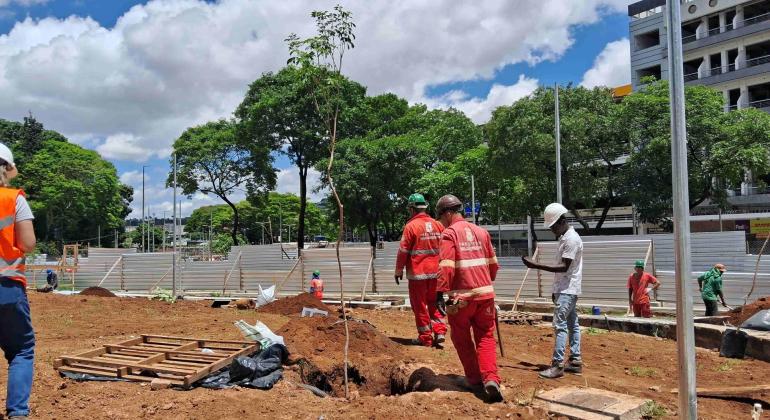 Novo paisagismo da Praça Rio Branco prevê 15 novas árvores no local