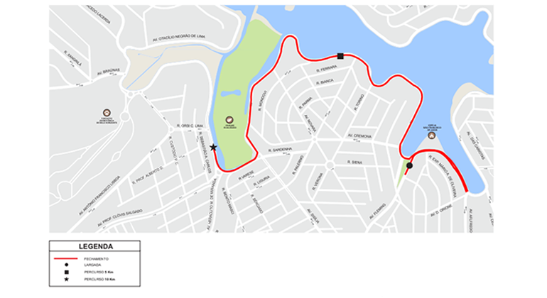 Operação de trânsito e transporte para a corrida Circuito das Estações 